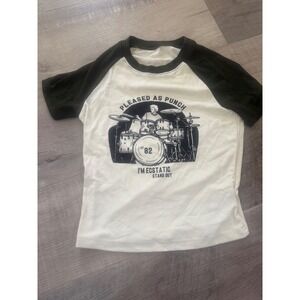 Dazy "Pleased As Punch" Ribbed Raglan Tee